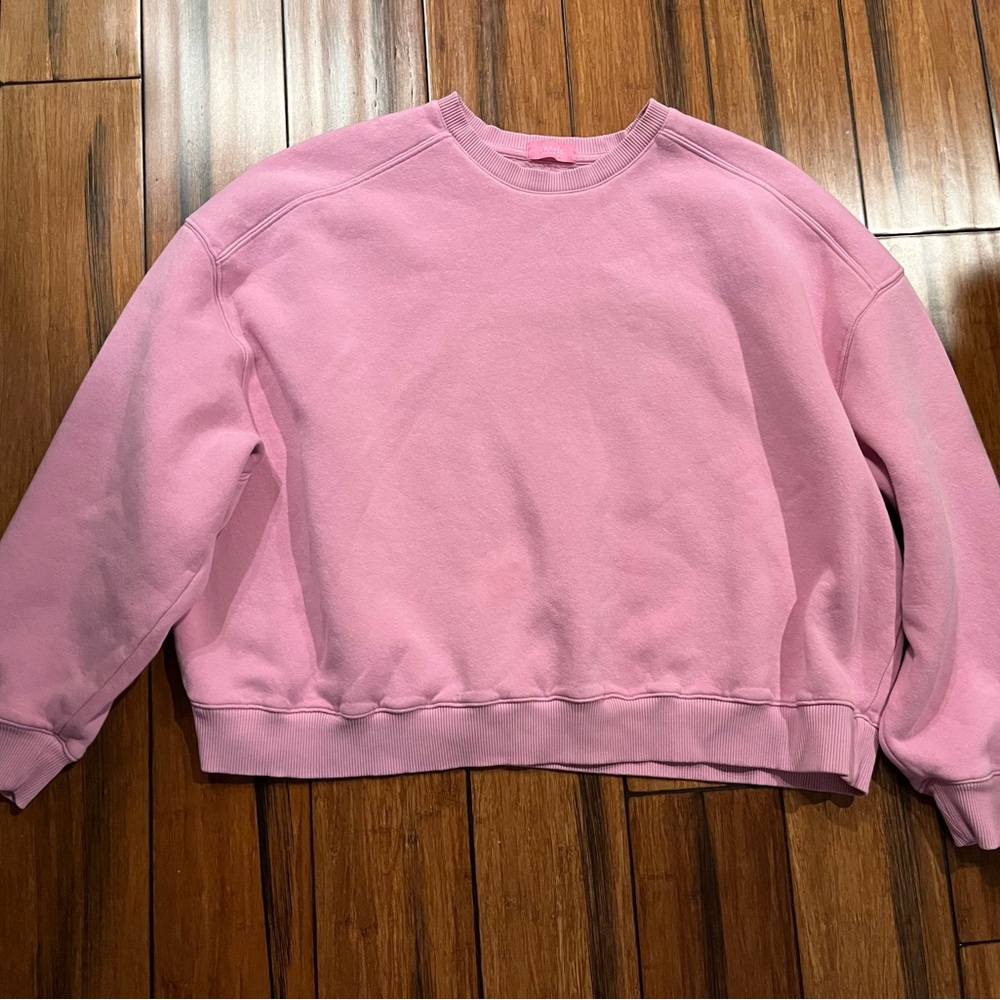 Nuuds Bubblegum Pink L Boxy Crewneck Sweatshirt